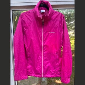 Columbia Pink Switchback III Rain Jacket Women's Size Large NWOT